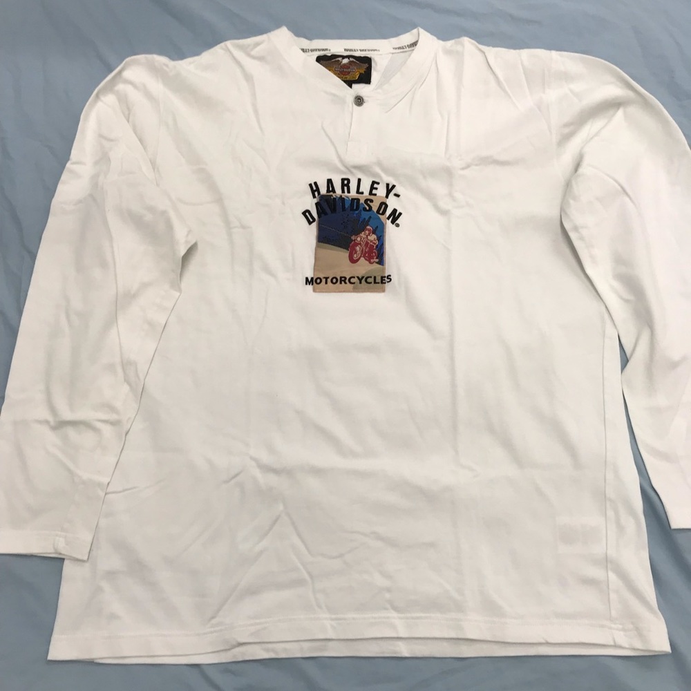 Harley Davidson Long Sleeve White Shirt. XL